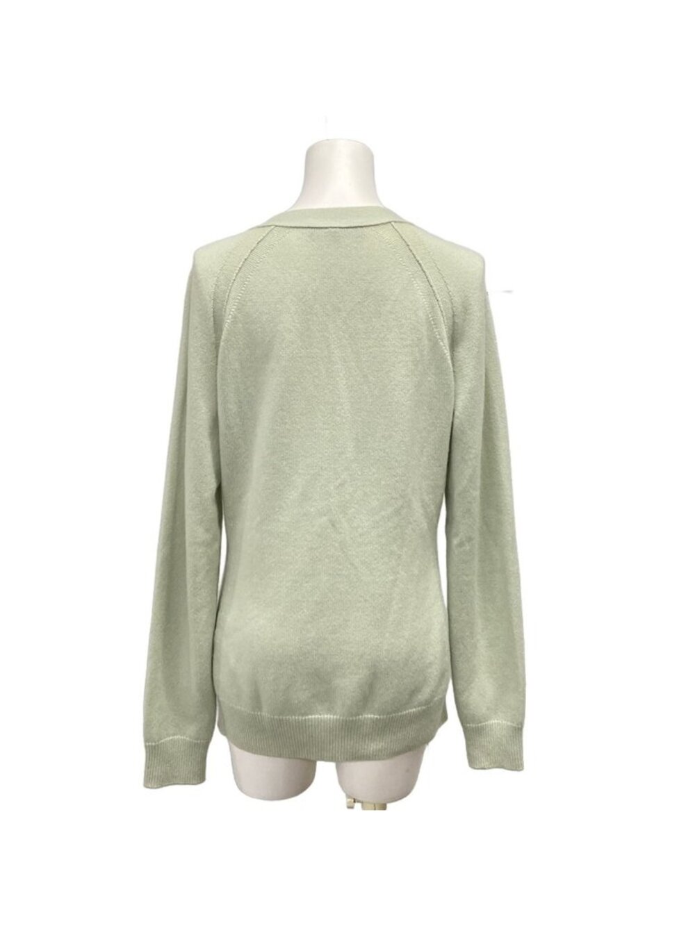 Loro Piana Cardigan 42 M Light Green Long Sleeve Cashmere - Picture 2 of 13